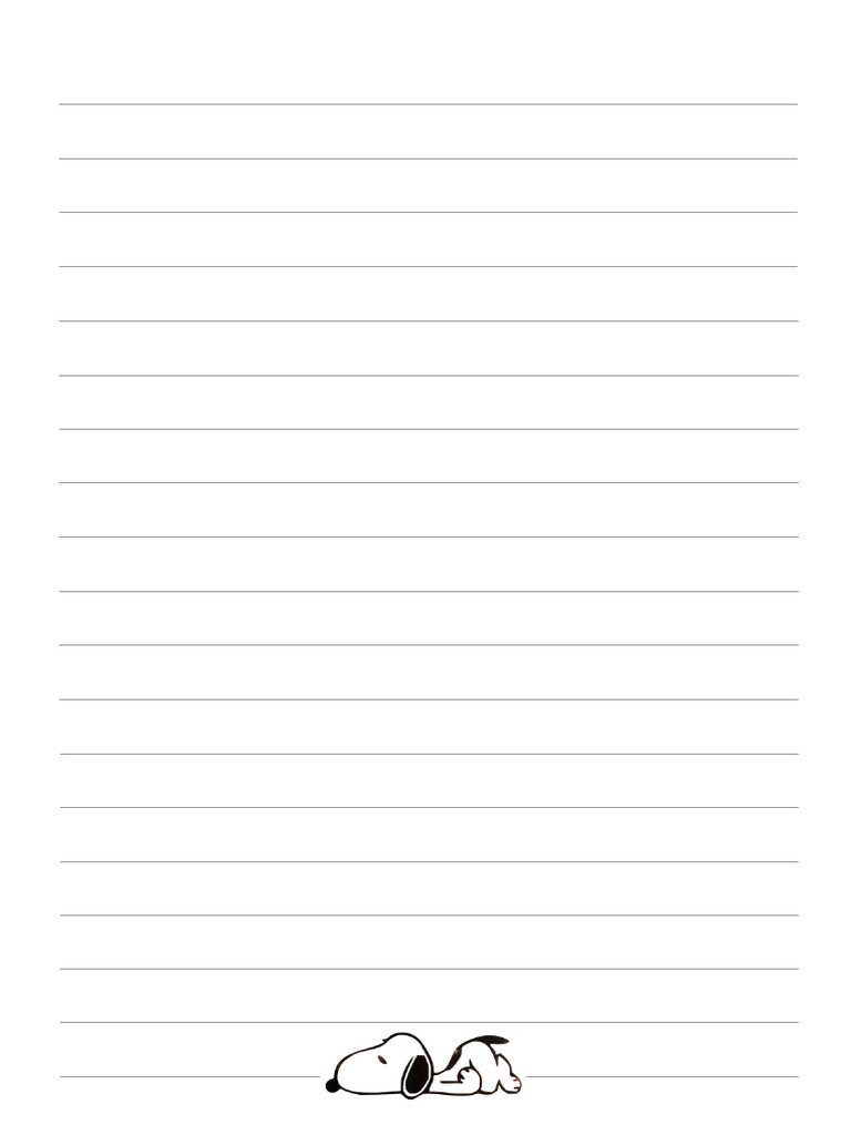 Snoopy A5 Rayas para Cuaderno | PDF