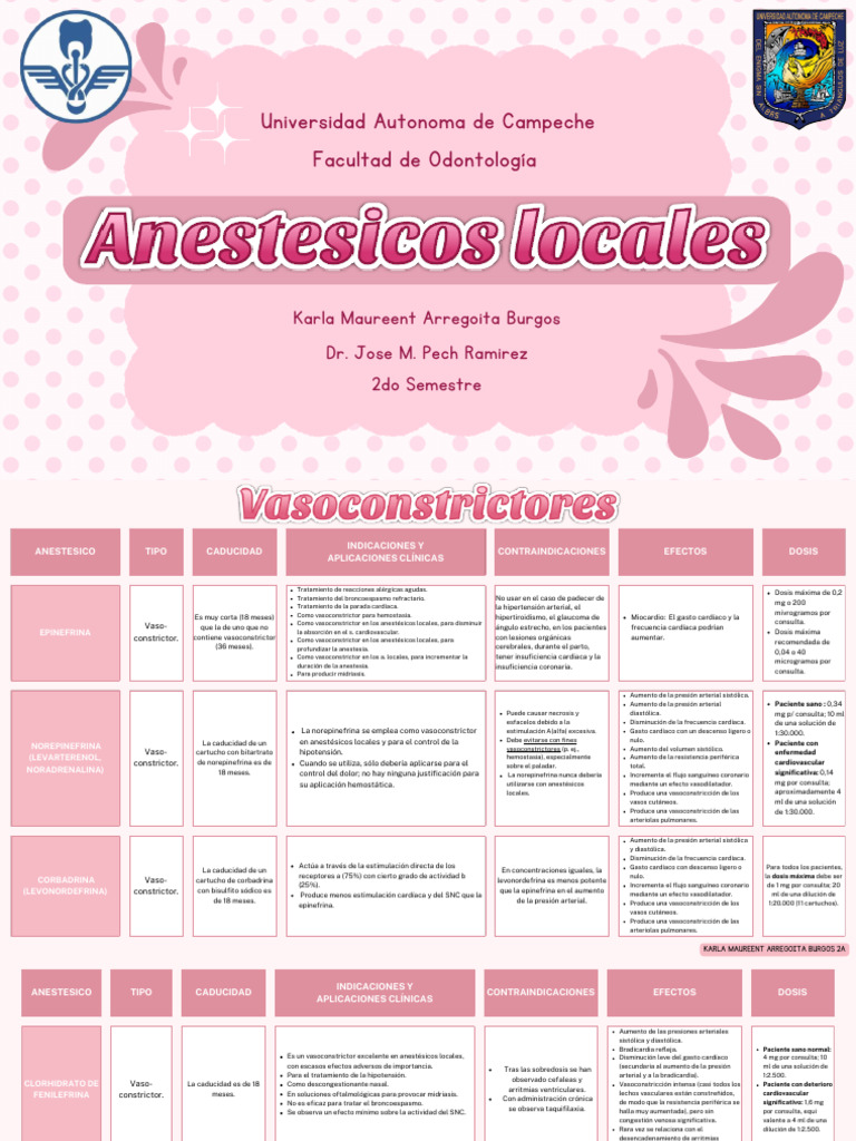 Anestésicos Locales: Tipos y Usos Clínicos | PDF | Hipertensión ...