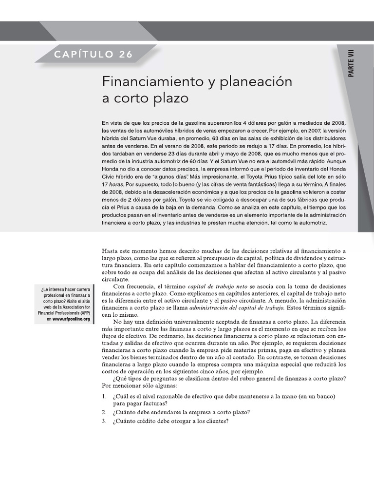Financiamiento y Planeación A Corto Plazo | PDF