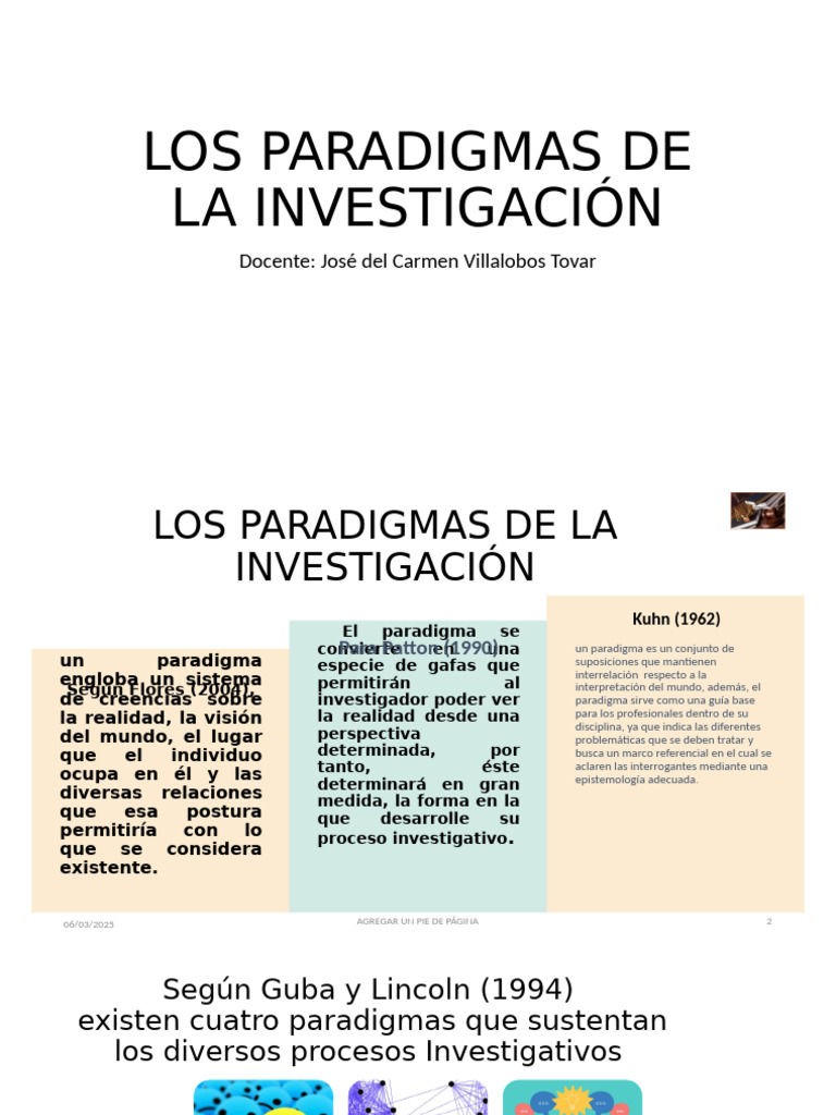 Los Paradigmas de La Investigación | PDF | Paradigma | Teoría