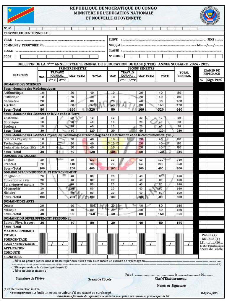 bulletin-scolaire-7-me-et-8-me-rdc-2024-2025-pdf-science-science