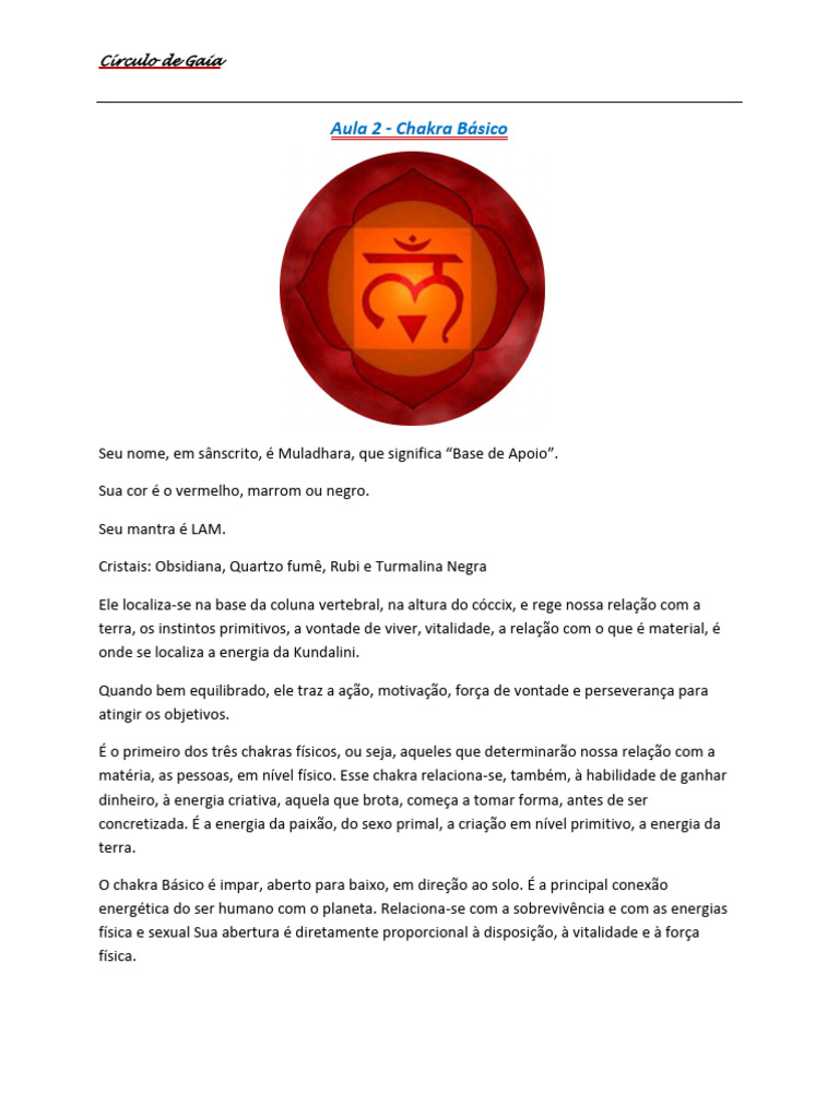 Chakra Básico: Energia e Equilíbrio Vital | PDF | Chacra | Corpo humano