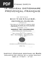 Étienne GARCIN. Le Nouveau Dictionnaire Provençal-Français