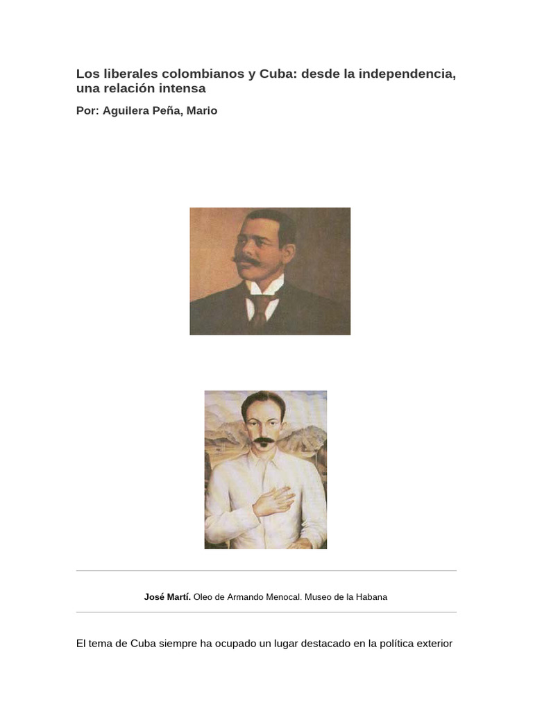 Los Liberales Colombianos y Cuba | PDF | Cuba | Colombia