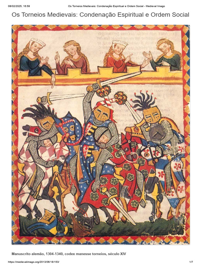 Torneios Medievais e a Igreja | PDF | Idade Média | Cavalheirismo
