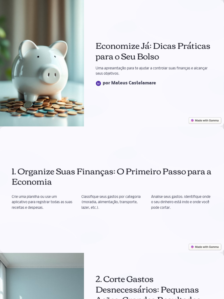 Dicas Práticas para Economizar Dinheiro | PDF
