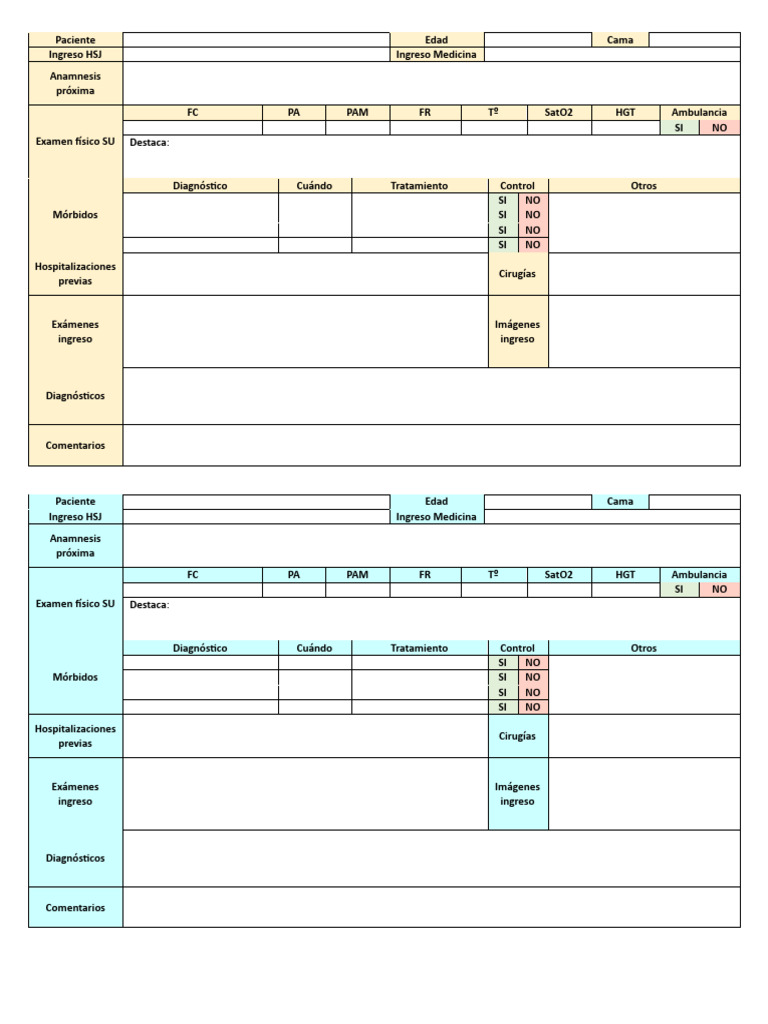Resumen Pacientes Internado | PDF | Examen físico | Medicina