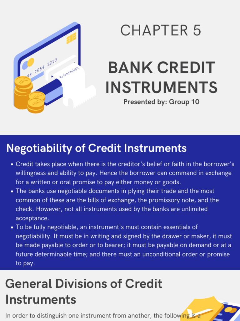 Understanding Bank Credit Instruments | PDF | Cheque | Negotiable ...
