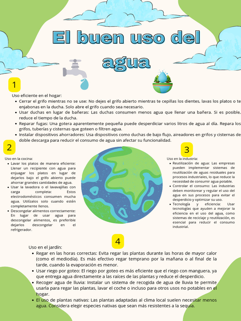 Eficiencia en el Uso del Agua en Casa | PDF | Riego | Agua
