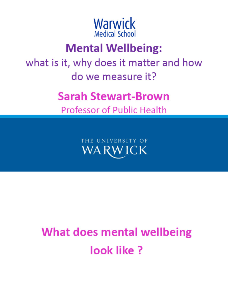 Understanding Mental Wellbeing | PDF | Stress (Biology) | Mental Health