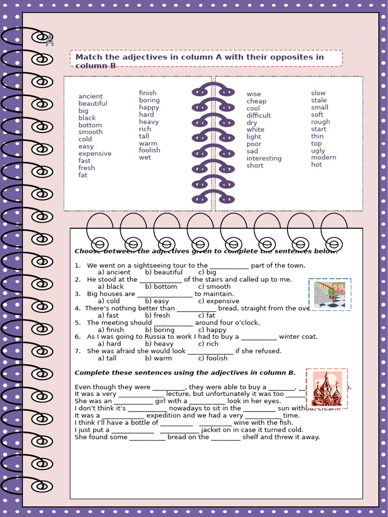 Adjectives Their Opposites 2 Pdf