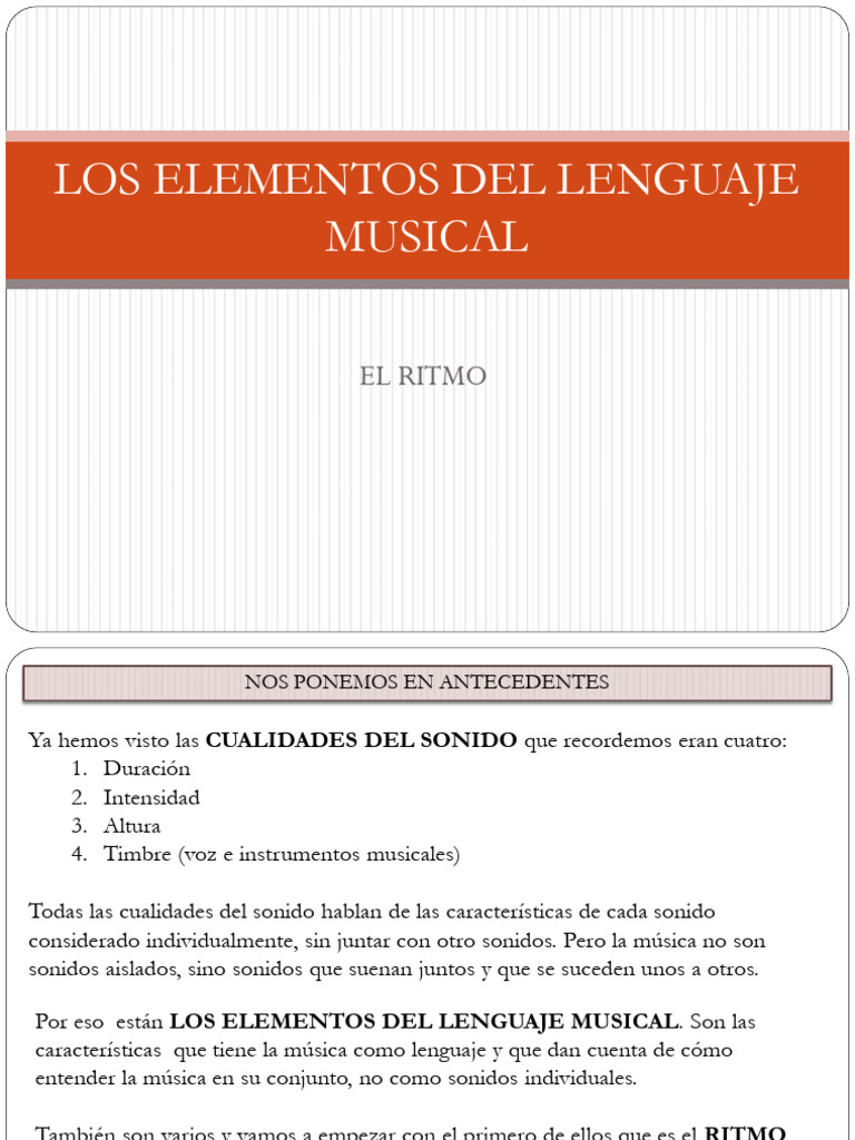 Elementos del Ritmo Musical | PDF | Ritmo | Tempo