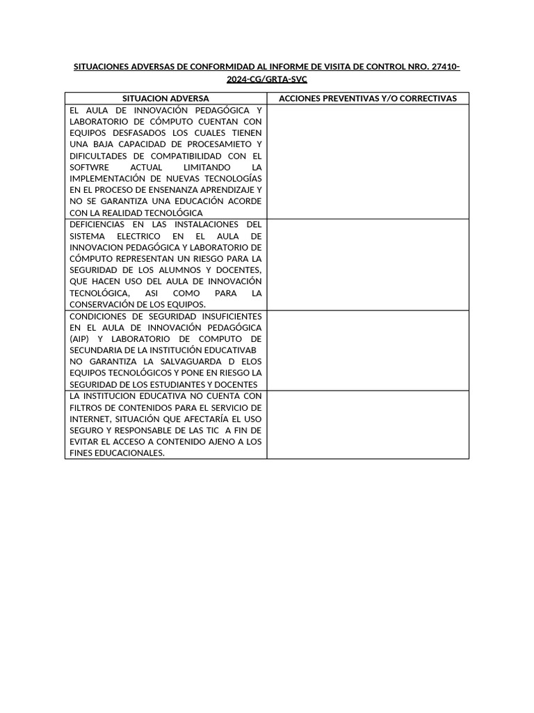 Acciones de Contraloria | PDF