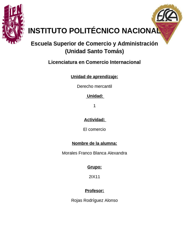 Actividad 1. El Comercio | PDF | Comercio | Precios