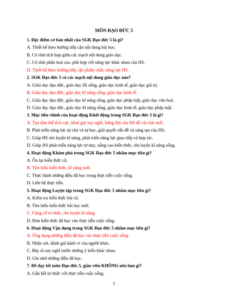 Dao Duc 5 KNTT | PDF