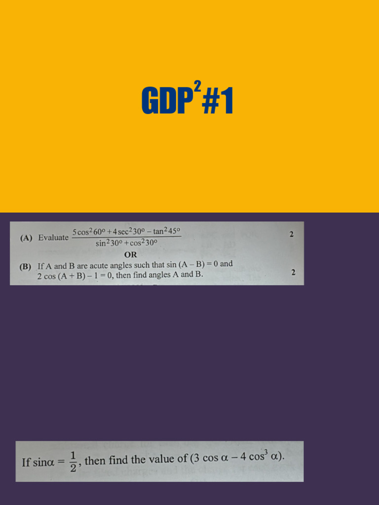 GDP Day 1 Practice Problems | PDF