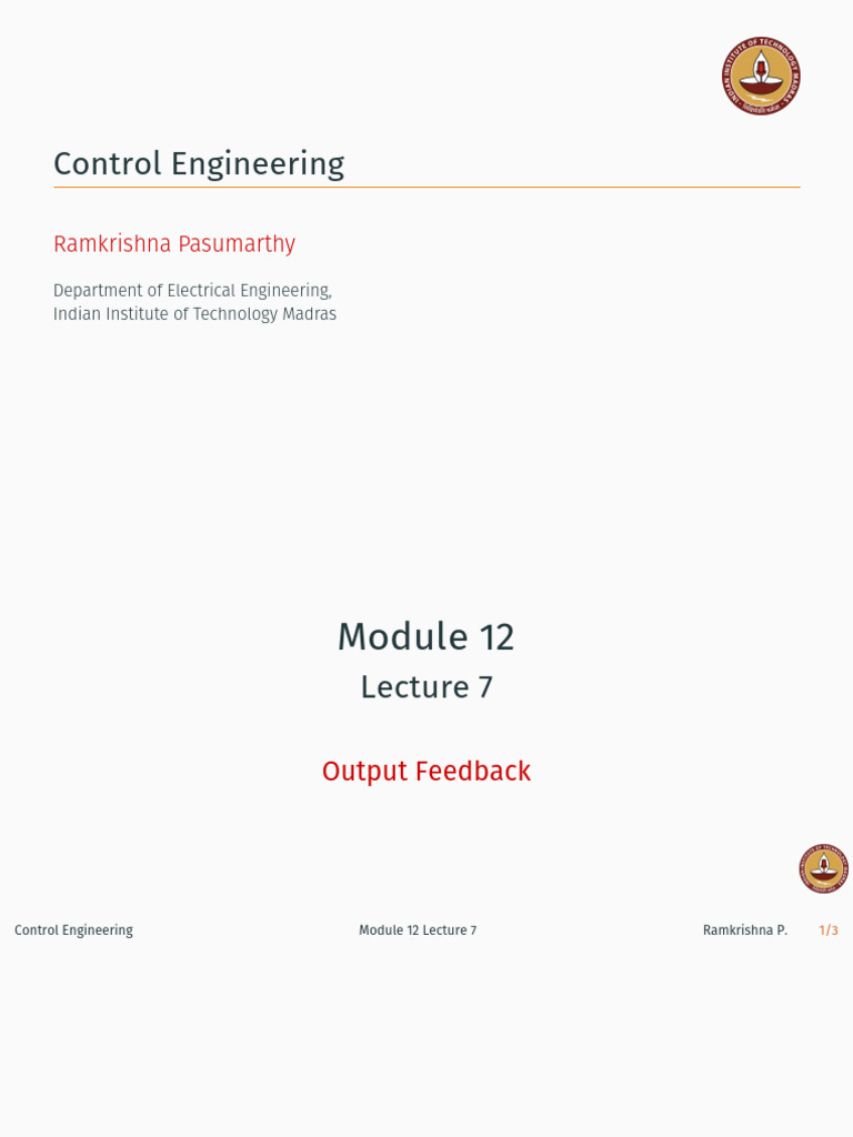 Controller Observer Design Overview | PDF