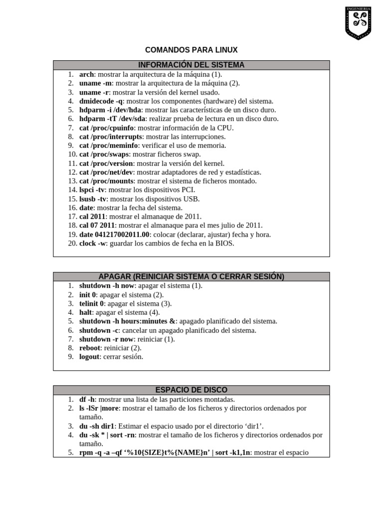 Comandos Esenciales de Linux | PDF | Archivo de computadora ...
