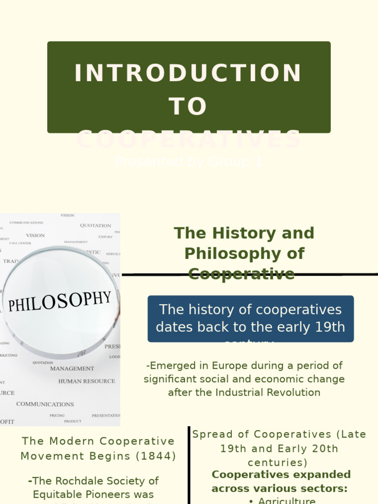 History and Principles of Cooperatives | PDF | Cooperative | Business