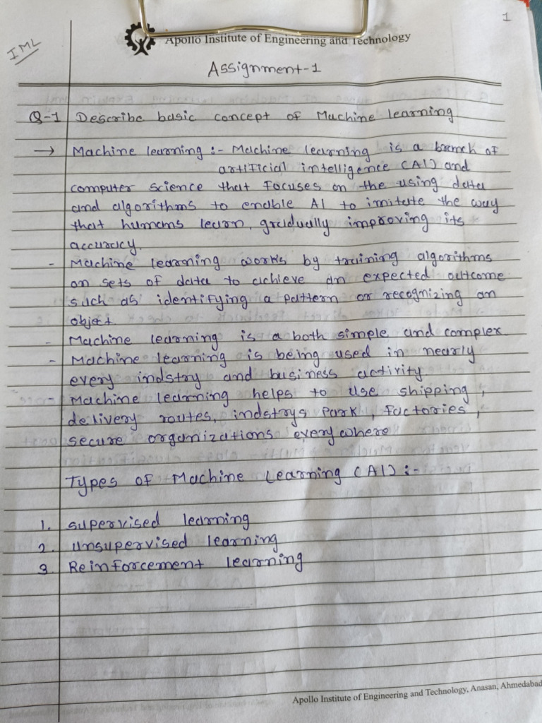 Iml Assignment 1 | PDF