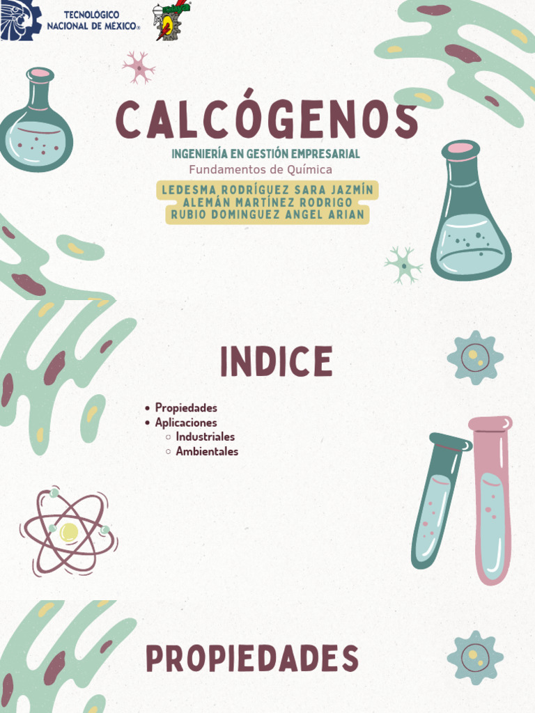 Características y aplicaciones de los calcógenos | PDF | Física ...