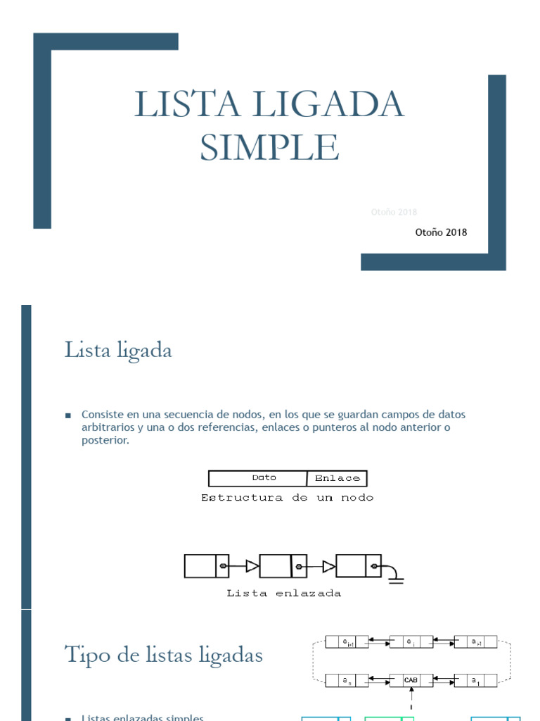 Introducción a Listas Ligadas Simples | PDF | Recuperación de ...