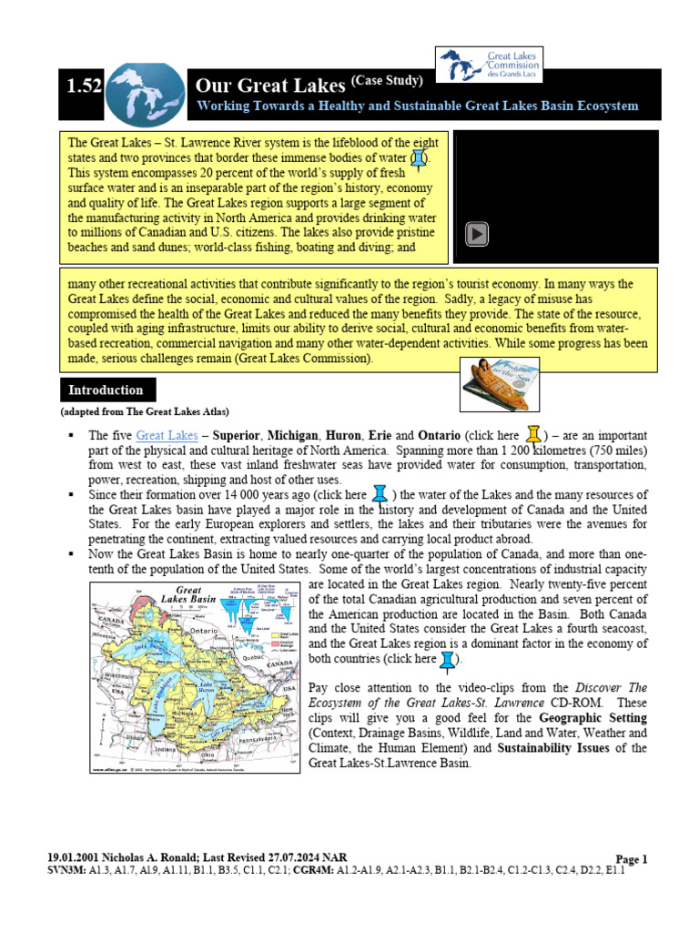 1.52 Our Great Lakes | PDF | Eutrophication | Great Lakes