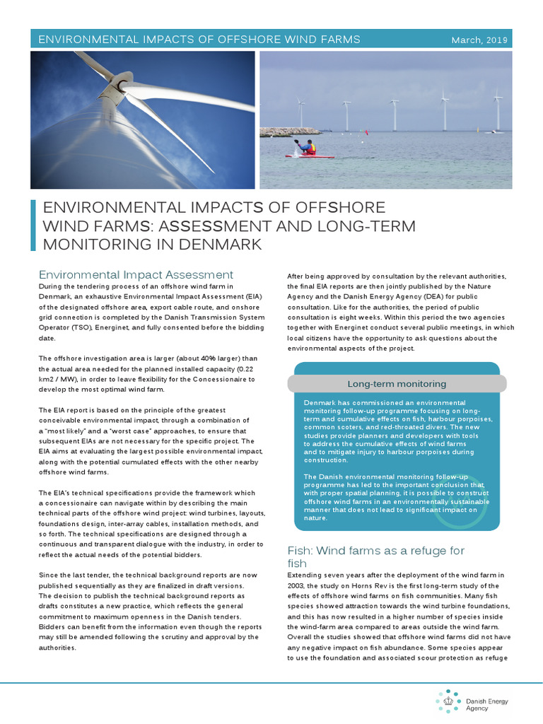 Environmental Impacts of Offshore Wind Farms | PDF | Offshore Wind ...