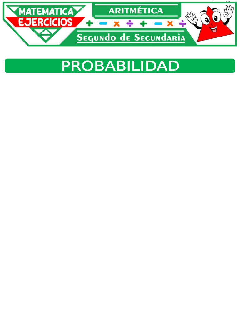 Probabilidad para Segundo Grado de Secundaria | PDF | Probabilidad