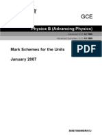As A Level GCE Physics B Mark Scheme January 2007