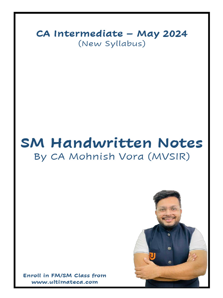 CA Intermediate SM Handwritten Notes | PDF | Strategic Management ...
