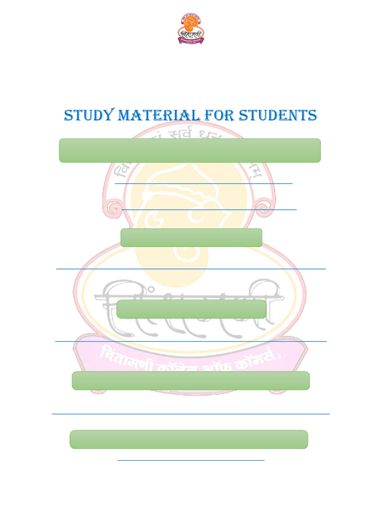 Study Resources for Chintamani College | PDF
