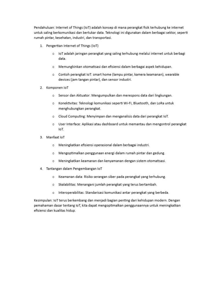 Memahami Internet of Things (IoT) | PDF