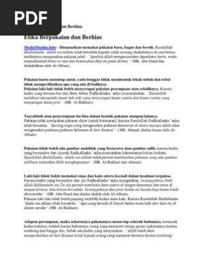 Adab Berpakaian Dan Berhias Pdf