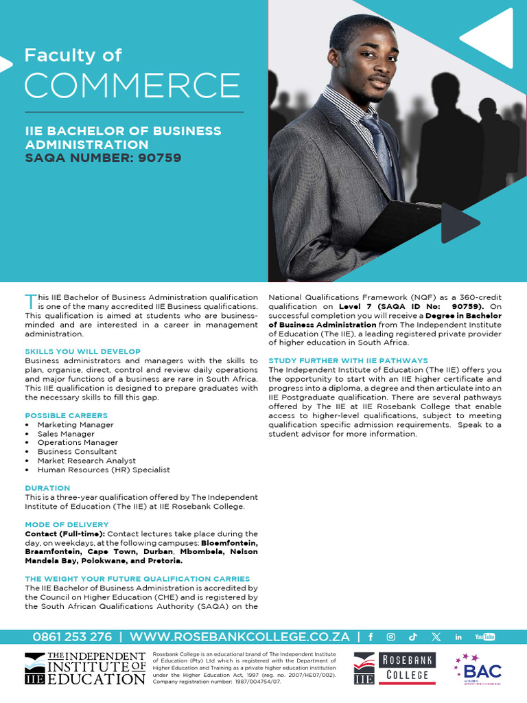 2024 IIE Bachelor of Business Administration - Final | PDF | Academic ...