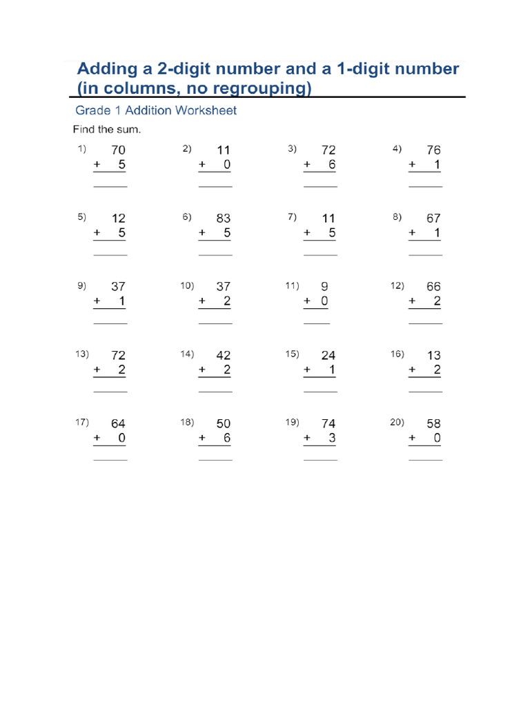 Addition Booklet 2 Pdf