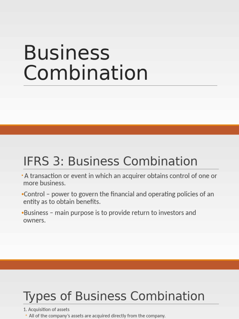 Understanding Business Combinations IFRS 3 | PDF | Mergers And ...