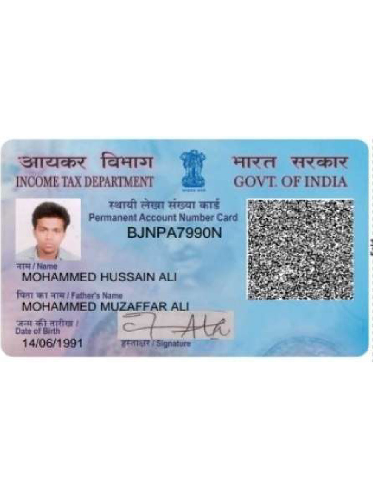 Hussain PAN Card | PDF