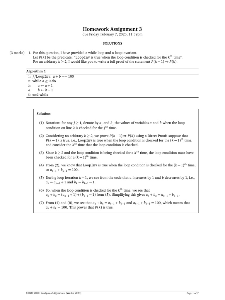 Comp Sci Analysis Assignment3-Solutions | PDF | Control Flow ...