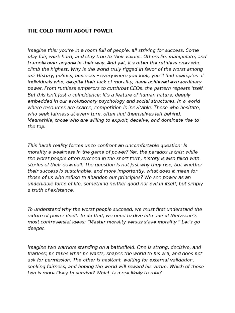The Untold Truth About Power PDF Morality