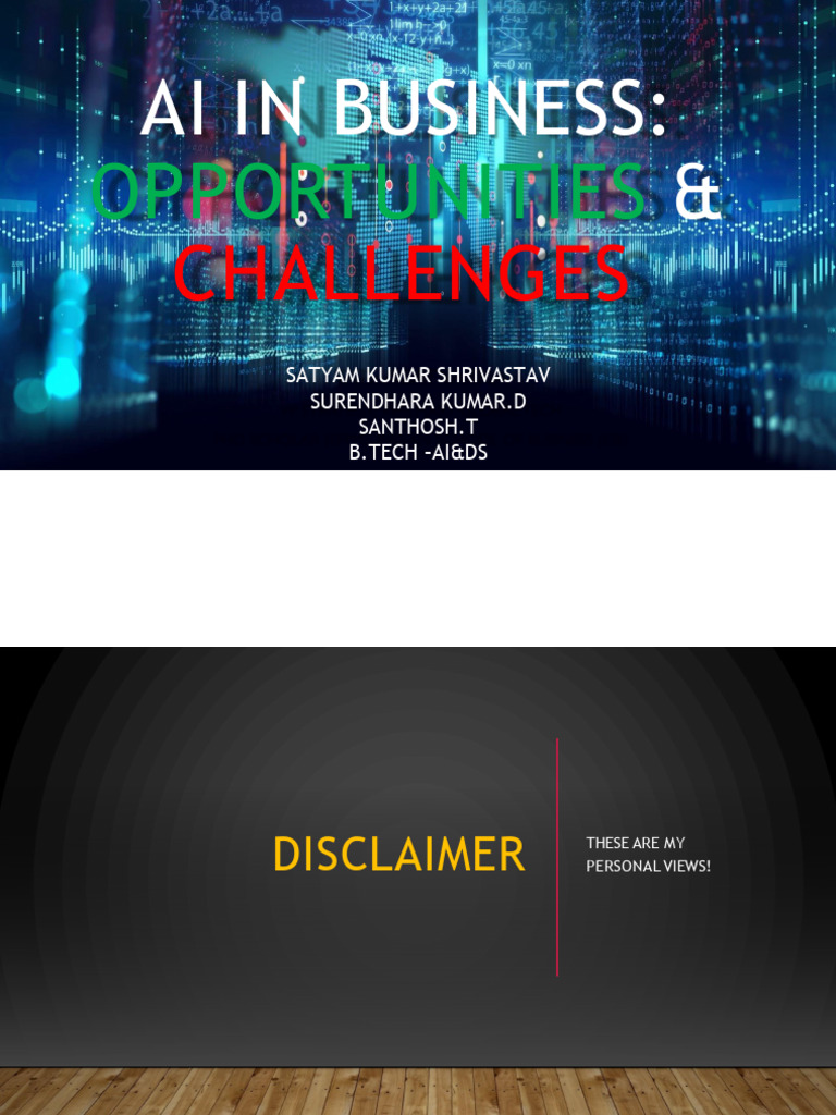 AI in Business: Opportunities & Challenges | PDF | Artificial ...