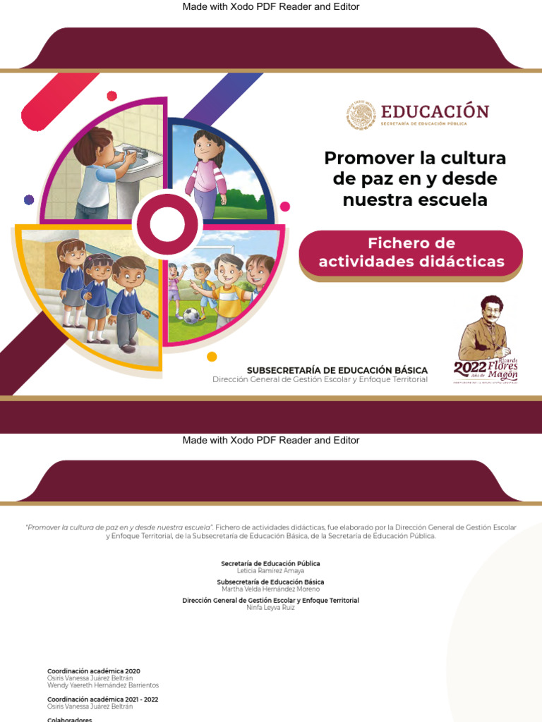 Actividades para la Cultura de Paz Escolar | PDF | Igualdad de género ...