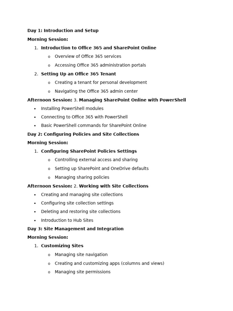 Day 1 pdf share point software