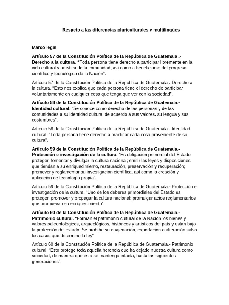 Protección de la Cultura y Lenguas en Guatemala | PDF | Guatemala ...