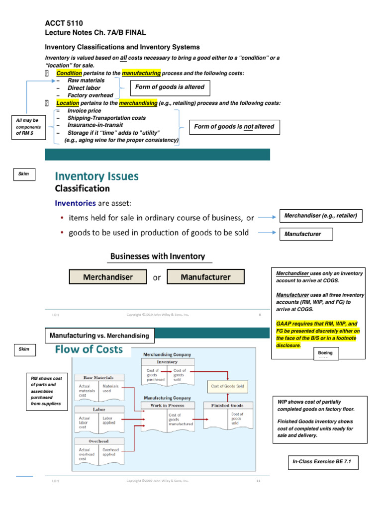 Inventory Systems and Costing Methods | PDF | Cost Of Goods Sold ...