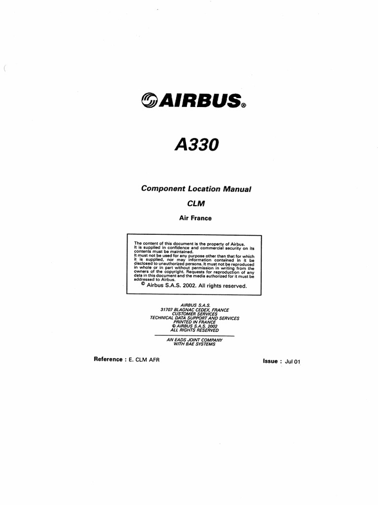 A330 Component Location Manual | PDF