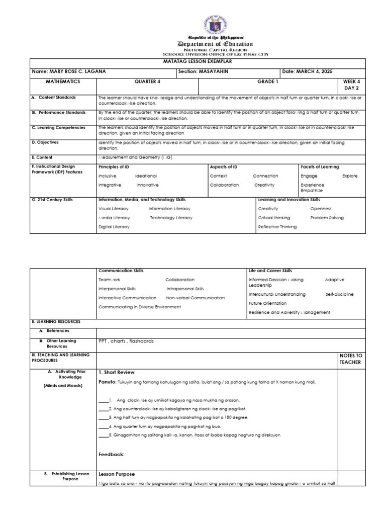 Math Q 4 Week 4 Day 3 | PDF