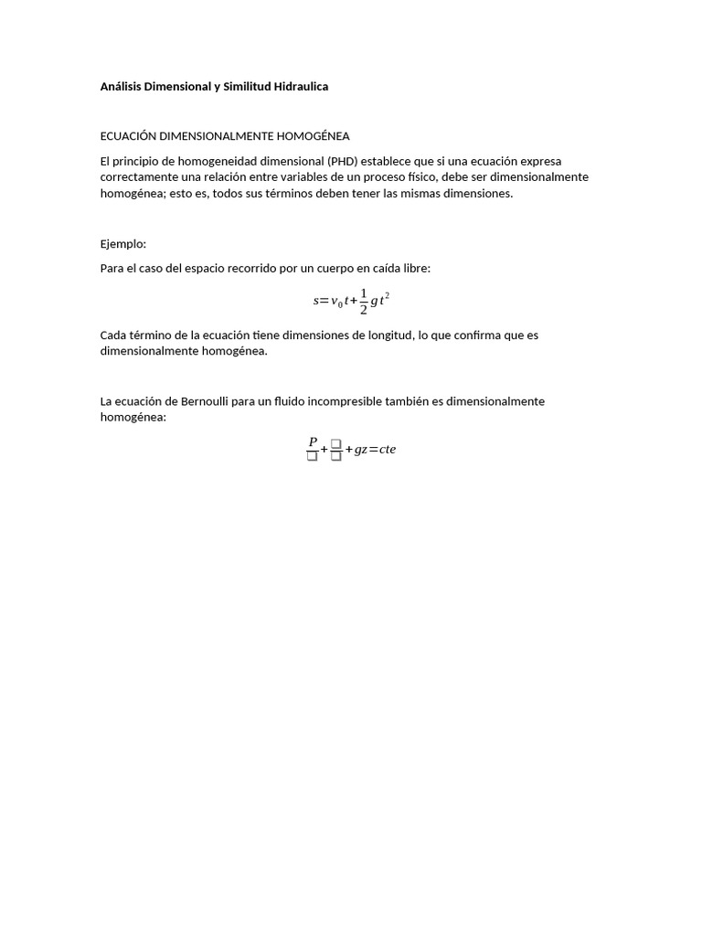 Análisis de Homogeneidad Dimensional | PDF