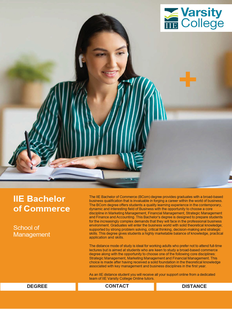 IIE Bachelor of Commerce Overview | PDF | Academic Degree