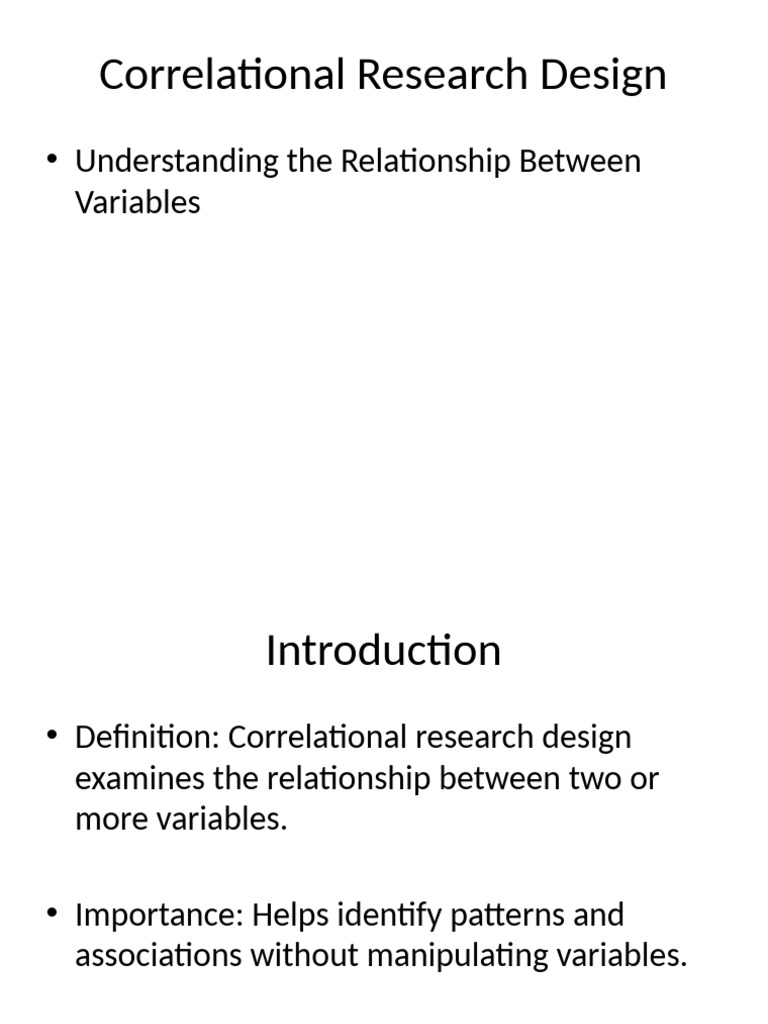 Correlational Research Design | PDF